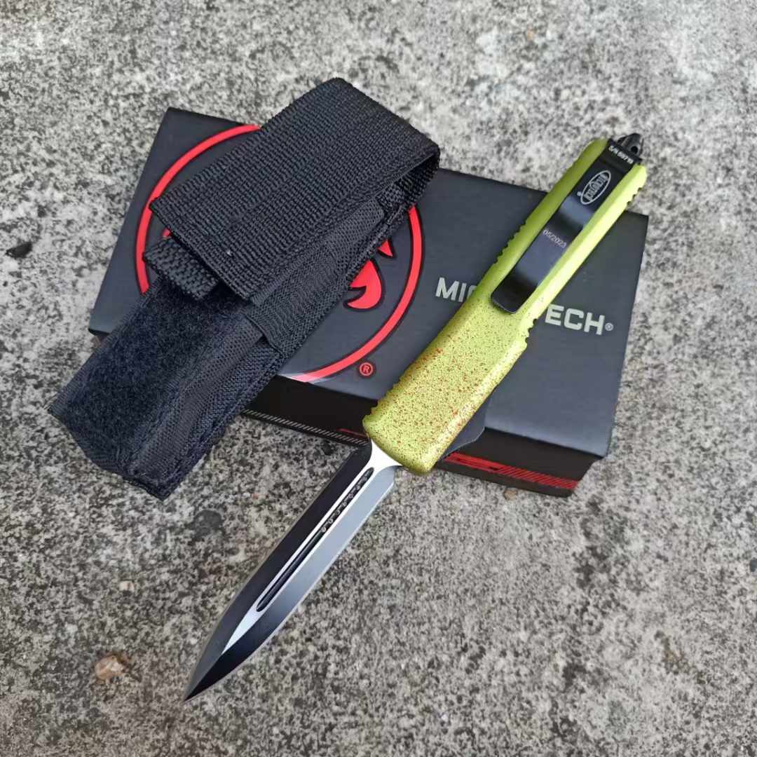 MICROTECH Zombie Tanto Knife (Black Double Edge)