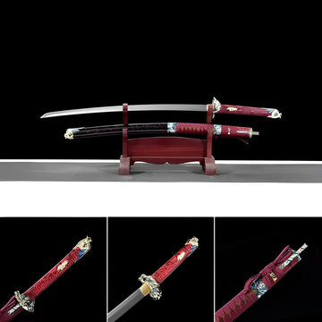 Hand Forged Japanese Samurai Katana Silver Dragon Knight High-performance Manganese Steel