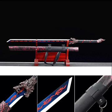 Handmade Flame-Eating Wolf Fury Manganese Steel Chinese Sword